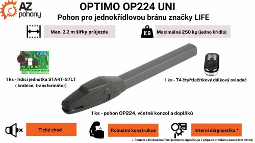 Optimo OP224 UNI - pohon pro otočnou bránu